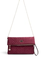 SP1134 Kadın Portföy & Clutch Kapitone V Süet Bordo - Süet Bordo SP1134-M152