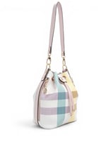 SP1137 Kadın Omuz Çantası Ekose Lila - Pembe SP1137-M71