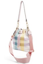 SP1137 Kadın Omuz Çantası Ekose Lila - Pembe SP1137-M71