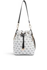 SP1137 Kadın Omuz Çantası Monogram Beyaz - Siyah SP1137-M178