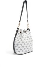 SP1137 Kadın Omuz Çantası Monogram Beyaz - Siyah SP1137-M178