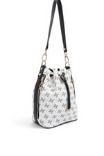 SP1137 Kadın Omuz Çantası Monogram Beyaz - Siyah SP1137-M178