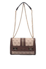 SP1139 Kadın Çapraz Çanta Monogram Koyu Bej-Kahve