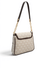 SP1147 Kadın Omuz Çantası Monogram Taş-Kahve