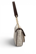 SP1147 Kadın Omuz Çantası Monogram Taş-Kahve