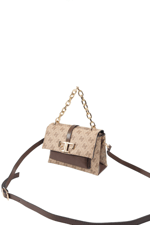 SP1148 Kadın Çapraz Çanta Monogram Koyu Bej-Kahve