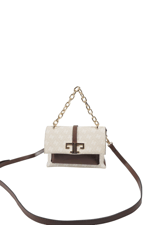 SP1148 Kadın Çapraz Çanta Monogram Taş-Kahve