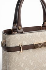 SP1149 Kadın El Çantası Monogram Taş - Kahve SP1149-M178