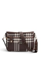 SP1160 Kadın Çapraz Çanta Çizgili Ekose Kahve - Kahve SP1160-M212