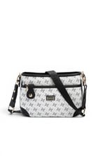 SP1160 Kadın Çapraz Çanta Monogram Beyaz - Siyah SP1160-M178