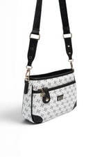 SP1160 Kadın Çapraz Çanta Monogram Beyaz - Siyah SP1160-M178