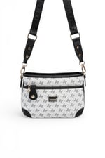SP1160 Kadın Çapraz Çanta Monogram Beyaz - Siyah SP1160-M178