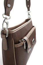 SP1160 Kadın Çapraz Çanta Petek Kahve - Vizon SP1160-M86