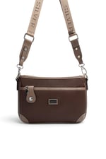 SP1160 Kadın Çapraz Çanta Petek Kahve - Vizon SP1160-M86