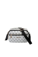 SP1162 Kadın Çapraz Çanta Monogram Beyaz-Siyah