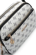 SP1162 Kadın Çapraz Çanta Monogram Beyaz-Siyah
