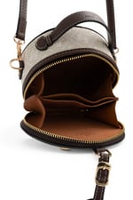 SP1163 Kadın Çapraz Çanta Monogram Taş - Kahve SP1163-M178