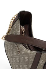 SP1168 Kadın Omuz Çantası Monogram Y.Yeşil - Kahve SP1168-M178