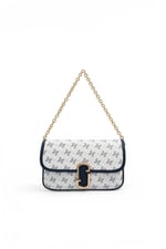 SP1171 Kadın Omuz Çantası Monogram Beyaz - Lacivert SP1171-M178