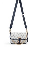 SP1171 Kadın Omuz Çantası Monogram Beyaz - Lacivert SP1171-M178