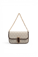 SP1171 Kadın Omuz Çantası Monogram Taş-Kahve