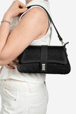 SP1177 Kadın Omuz Çantası Fashion Siyah-Siyah SP1177-M158