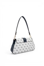 SP1177 Kadın Omuz Çantası Monogram Beyaz - Lacivert SP1177-M178