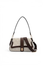 SP1177 Kadın Omuz Çantası Monogram Taş - Kahve SP1177-M178