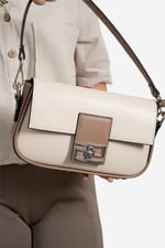 SP1179 Kadın Omuz Çantası Düz Bej-Latte SP1179-M105