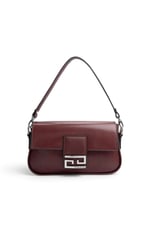 SP1179 Kadın Omuz Çantası Düz Cilt Bordo - Bordo SP1179-M224