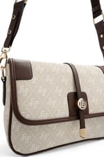 SP1182 Kadın Çapraz Çanta Monogram Taş - Kahve SP1182-M178