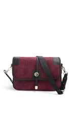 SP1182 Kadın Çapraz Çanta Süet Bordo - Siyah SP1182-M12