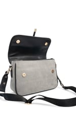 SP1182 Kadın Çapraz Çanta Süet Füme - Siyah SP1182-M12