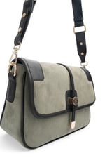 SP1182 Kadın Çapraz Çanta Süet Life Yeşil - Siyah SP1182-M12