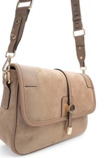 SP1182 Kadın Çapraz Çanta Süet Vizon - Latte SP1182-M12