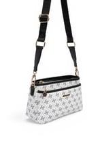 SP1184 Kadın Çapraz Çanta Monogram Beyaz - Siyah SP1184-M178