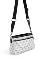 SP1184 Kadın Çapraz Çanta Monogram Beyaz - Siyah SP1184-M178