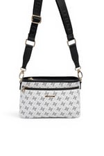 SP1184 Kadın Çapraz Çanta Monogram Beyaz - Siyah SP1184-M178