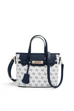 SP1185 Kadın El Çantası Monogram Beyaz - Lacivert SP1185-M178