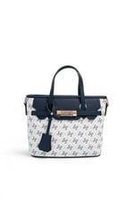 SP1185 Kadın El Çantası Monogram Beyaz - Lacivert SP1185-M178