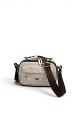 SP1186 Kadın Çapraz Çanta Monogram Taş-Kahve