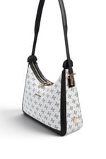 SP1187 Kadın Omuz Çantası Monogram Beyaz - Siyah SP1187-M178
