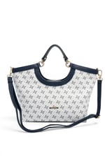 SP1189 Kadın El Çantası Monogram Beyaz - Lacivert SP1189-M178