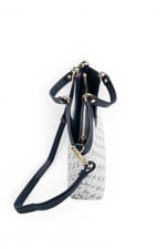 SP1189 Kadın El Çantası Monogram Beyaz - Lacivert SP1189-M178