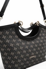 SP1189 Kadın El Çantası Monogram Füme - Siyah SP1189-M178
