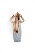SP1189 Kadın El Çantası Monogram Mavi - Ten SP1189-M178
