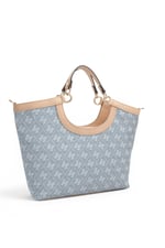 SP1189 Kadın El Çantası Monogram Mavi - Ten SP1189-M178
