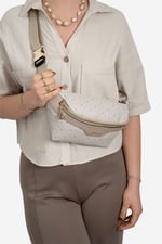 SP1192 Kadın Bel Çantası Ç.Örgü Bej-Kum SP1192-M192