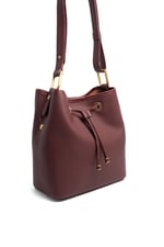 SP1241 Kadın Omuz Çantası Mini Rolax Bordo-Bordo