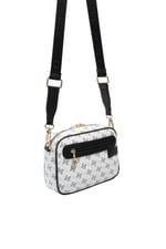 SP1256 Kadın Çapraz Çanta Monogram Beyaz - Siyah SP1256-M178